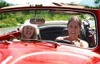 two girls in a car